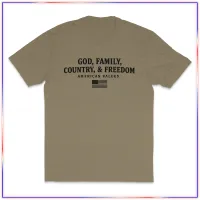 God & Family - VL100 Volunteer Knitwear™ Black Font – Brown, XL