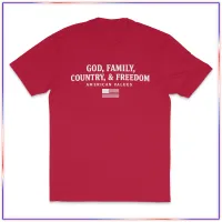 God & Family - VL100 Volunteer Knitwear™ White Font – Red, 4XL