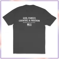 God & Family - VL100 Volunteer Knitwear™ White Font – Grey Steele, 3XL
