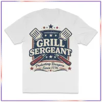 Grill Sergeant VL100 Volunteer Knitwear™ All-American Tee – White, 4XL