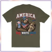 Red White Brew Distressed - VL100 Volunteer Knitwear™ All-American Tee – Olive, 4XL