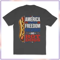 Hotdogs and Freedom - VL100 Volunteer Knitwear™ All-American Tee – Grey Steele, XL
