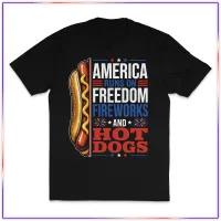 Hotdogs and Freedom - VL100 Volunteer Knitwear™ All-American Tee – Black, XL