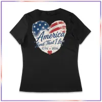 America - LVL45V  Volunteer Knitwear™ Women’s Daily V-Neck Tee – Black, 2XL