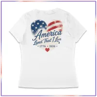 America - LVL45V  Volunteer Knitwear™ Women’s Daily V-Neck Tee – White, 2XL