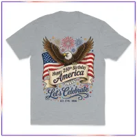 Let's Celebrate - VL100 Volunteer Knitwear™ All-American Tee – Athletic Grey, XL