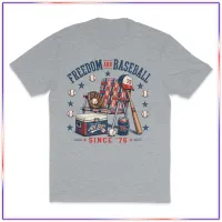 Freedom & Baseball - VL100 Volunteer Knitwear™ All-American Tee – Grey, M