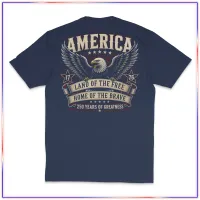  AMERICA LAND FREE - VL100 Volunteer Knitwear™ All-American Tee – Navy, S