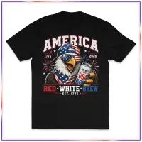 Red White Brew Eagle - VL100 Volunteer Knitwear™ All-American Tee – Black, M