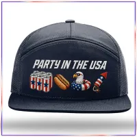 Party In The USA Richardson 168 Seven Panel Trucker Hat – Navy
