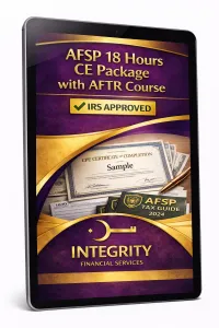 AFSP 18 Hours CE Package with AFTR Course IRS APPROVED – Image 1