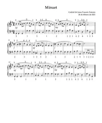 Minuet — Partitura para Piano Solo (en Sol) – Image 1