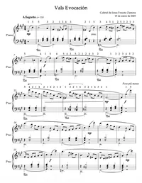 Vals Evocación — Partitura para Piano Solo – Image 1