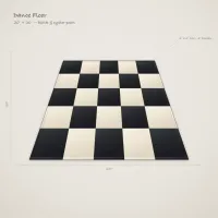 20' x 20 Acrylic Seamless Black and Oyster Pearl Dance Floor  – Image 1