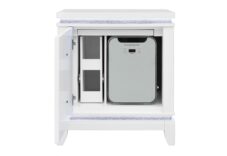 ALINA WHITE QUEEN BED GROUP WITH LED, COOLER, SPEAKER AND USB – Image 3
