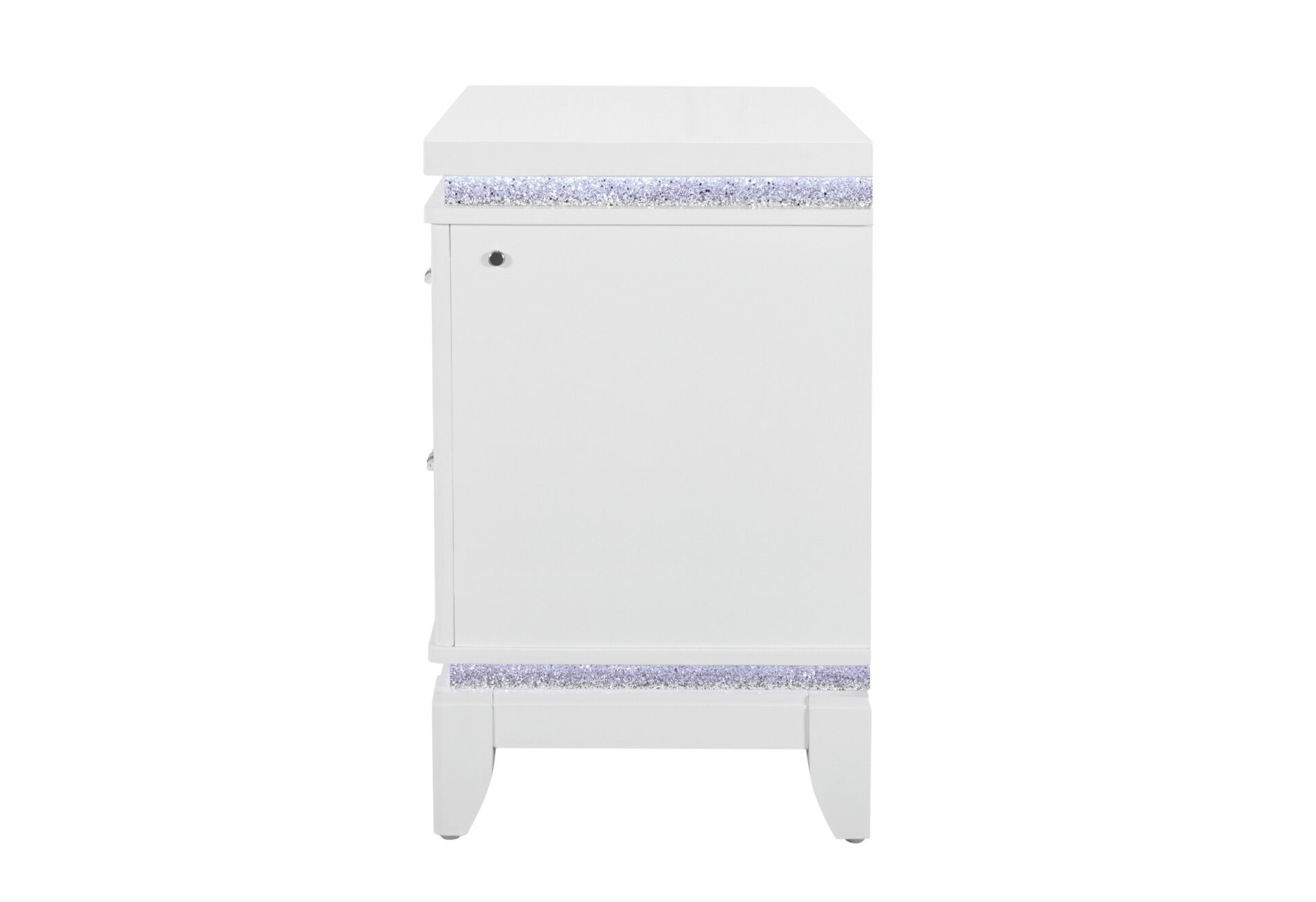 ALINA WHITE NIGHTSTAND WITH LED AND USB – Image 3