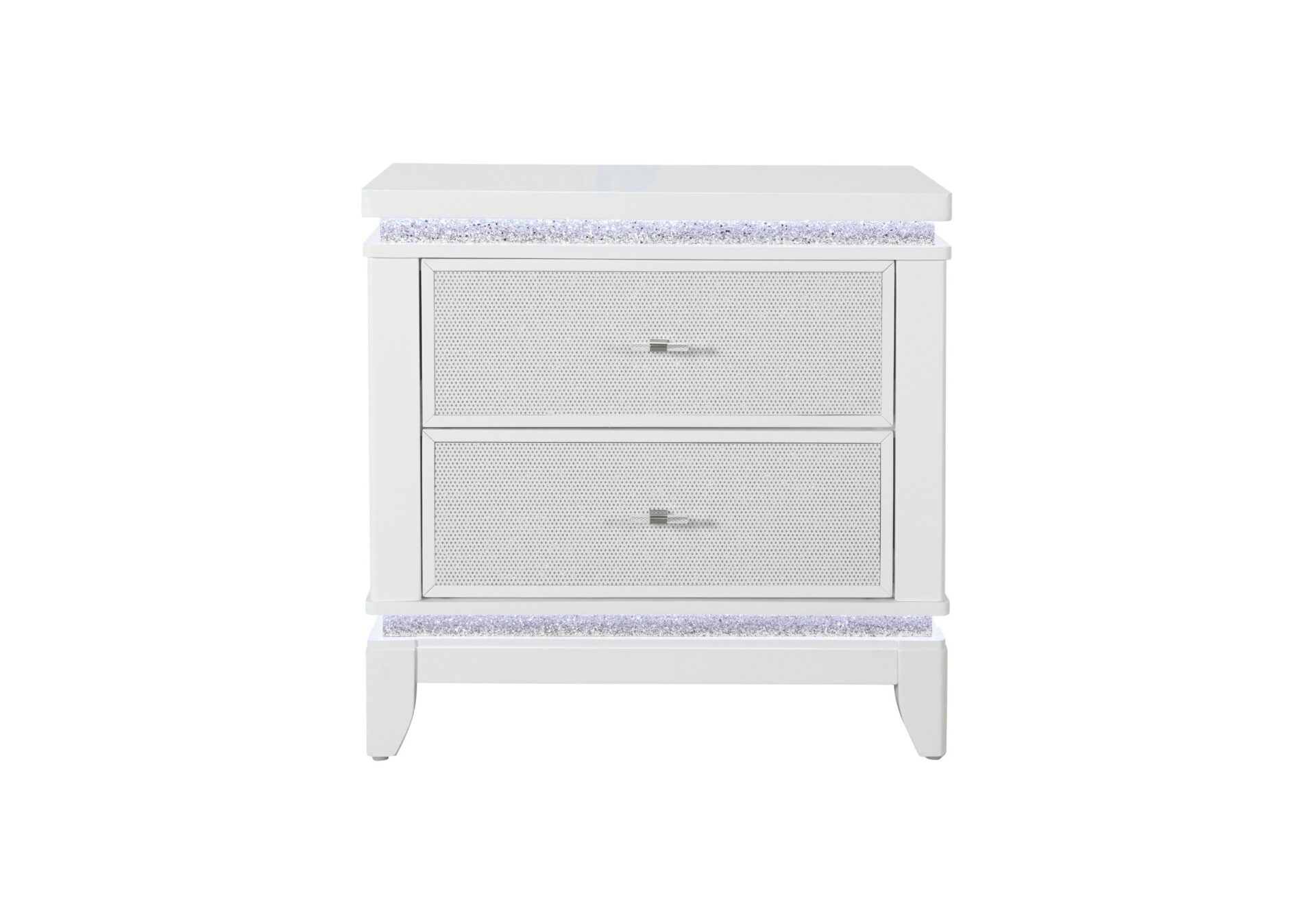 ALINA WHITE NIGHTSTAND WITH LED AND USB – Image 1