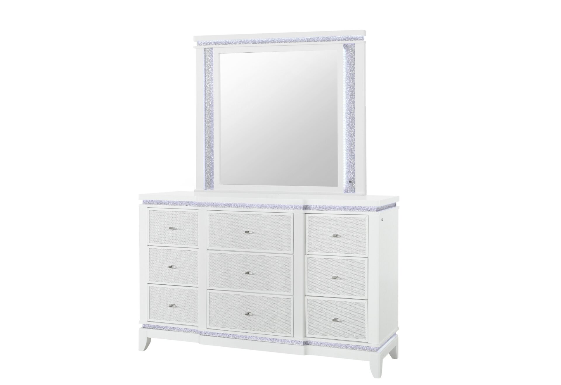 ALINA WHITE MIRROR WITH LED – Image 4