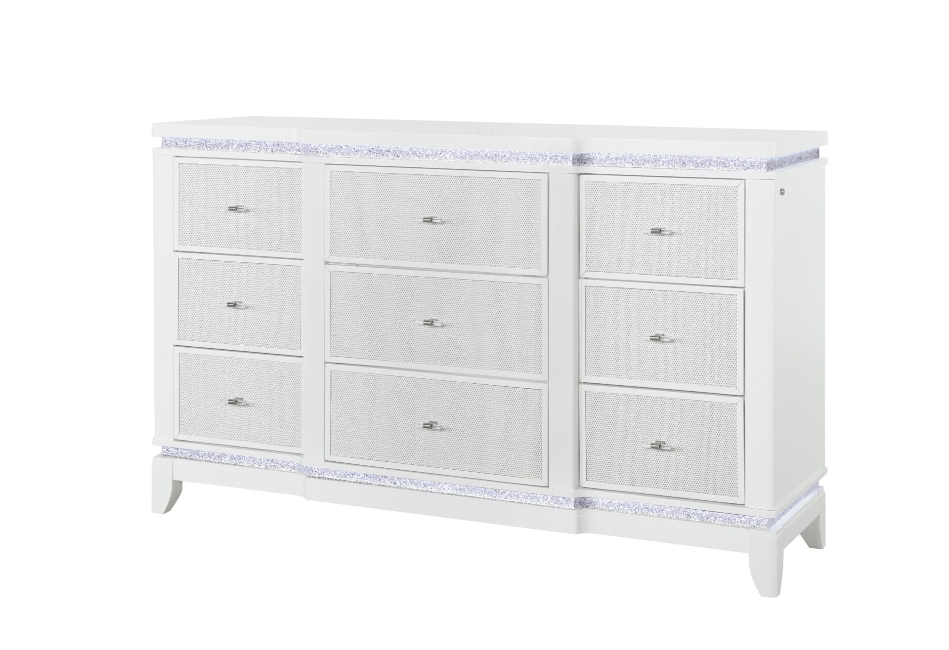ALINA WHITE DRESSER WITH LED – Image 2