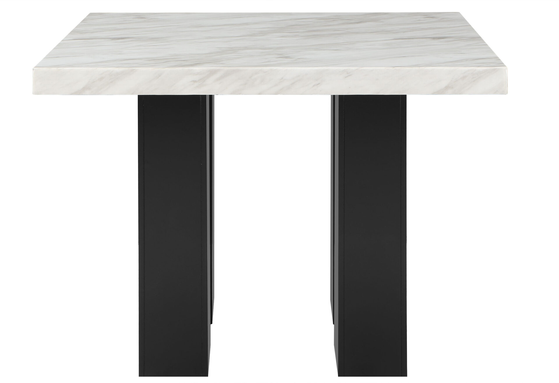 D04 WHITE BAR TABLE AND 6 D04 BLACK BAR STOOL – Image 2