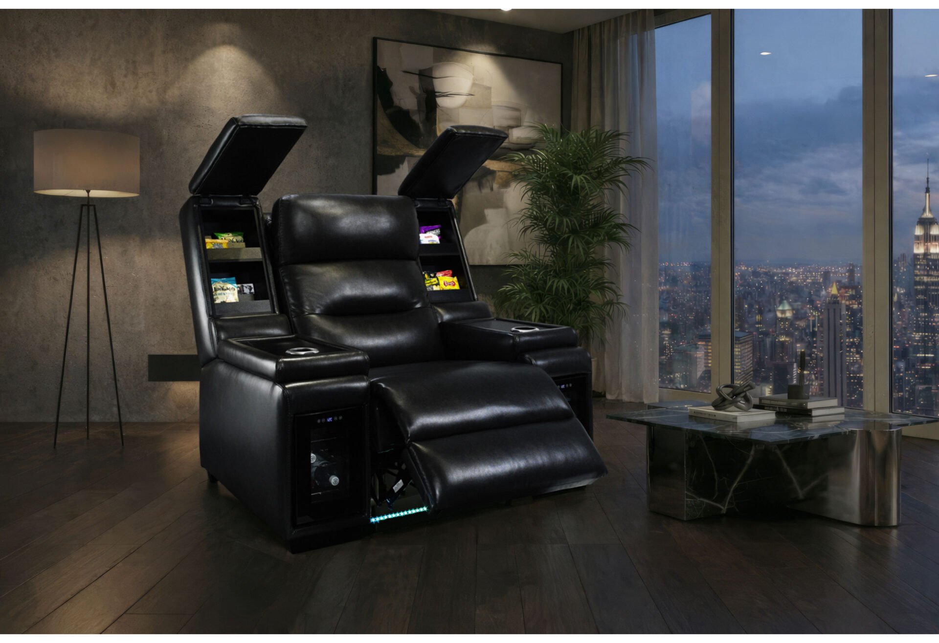 MVP BLANCHE BLACK POWER RECLINER WITH POWER HEADREST – Image 1