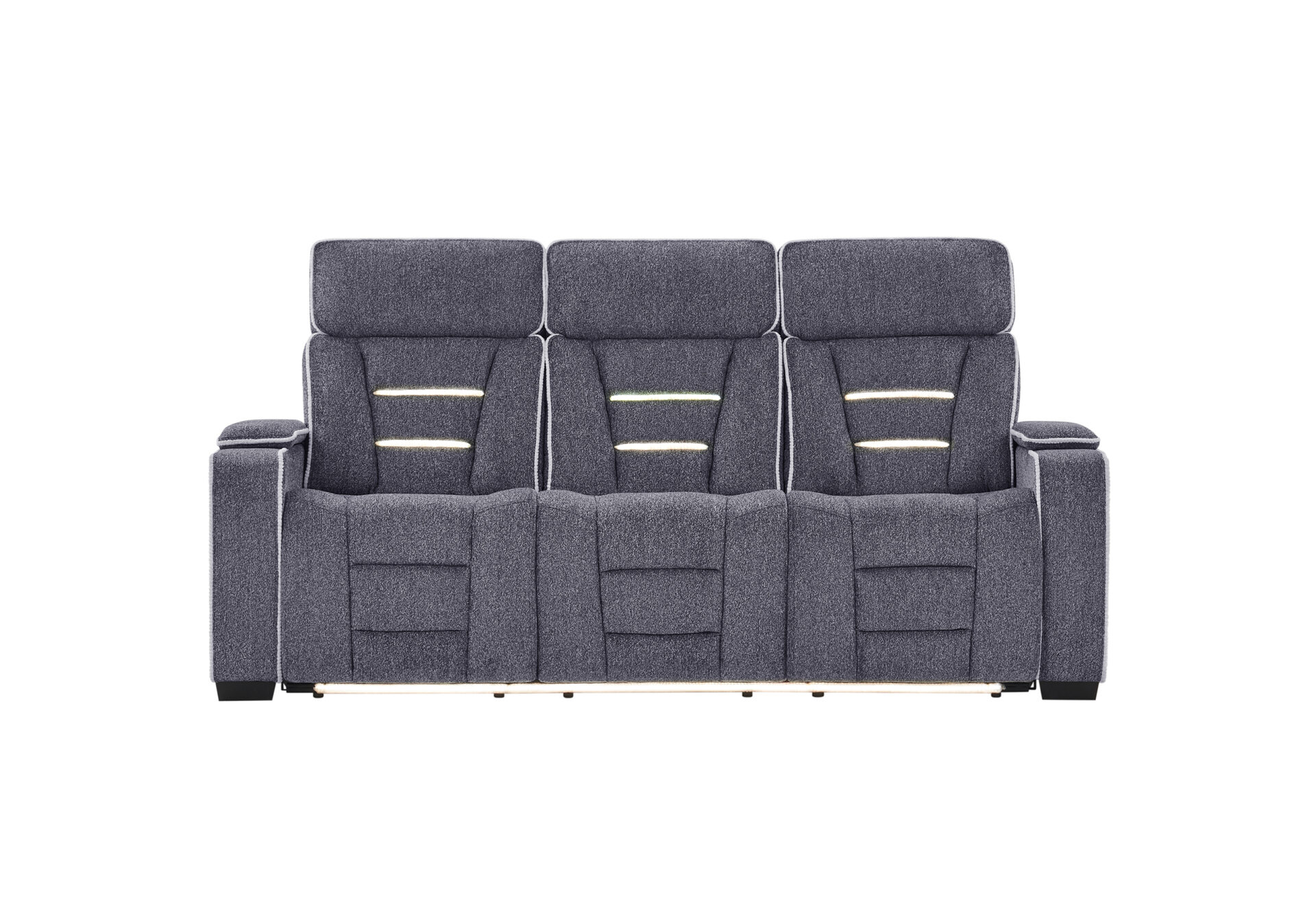 U1895 GREY P2 RECLINING SOFA WITH IS AND LED – Image 1