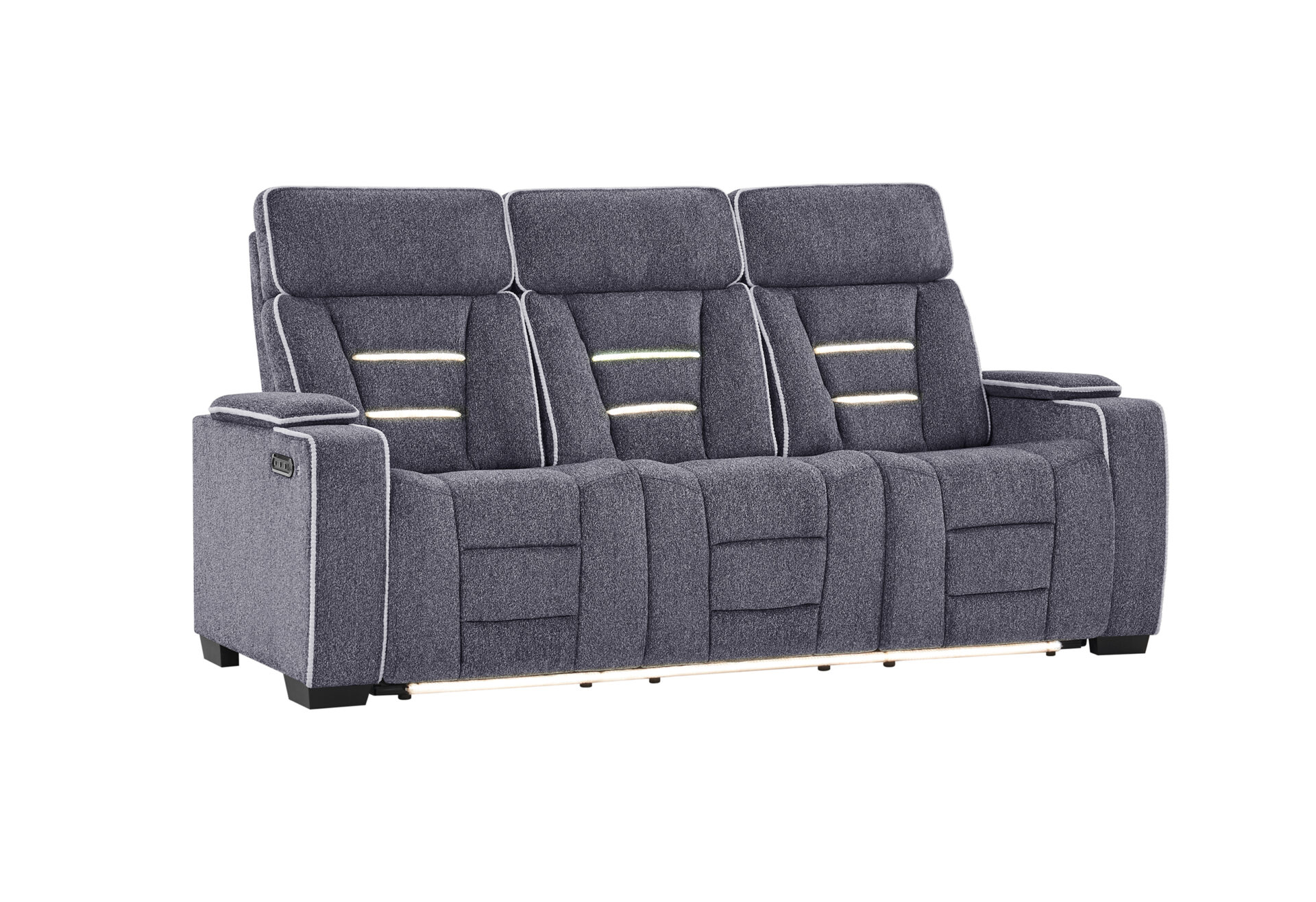 U1895 GREY P2 RECLINING SOFA WITH IS AND LED – Image 2