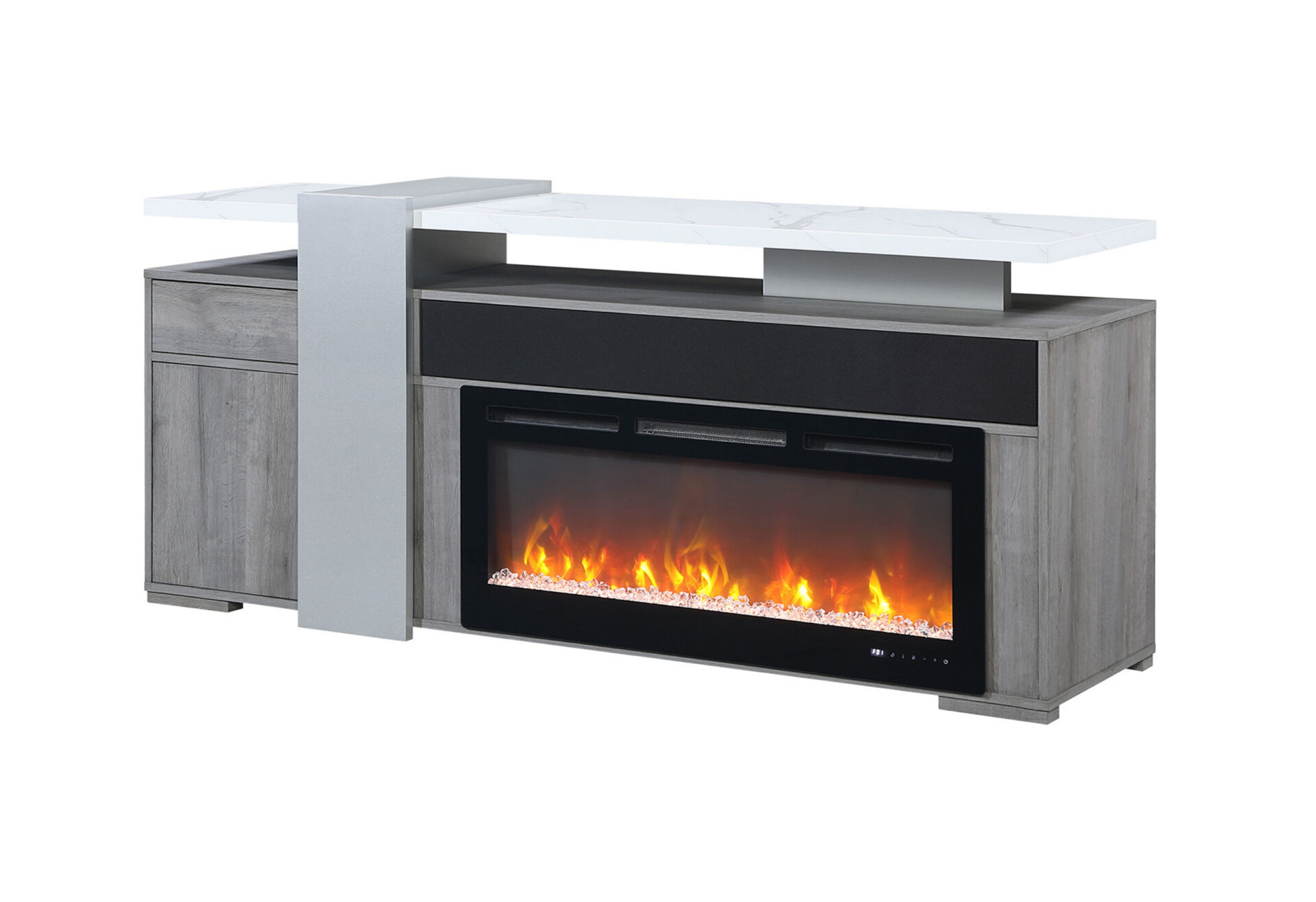 ZORO GREY 76" ENTERTAINMENT UNIT WITH BLUETOOTH SPEAKER – Image 2