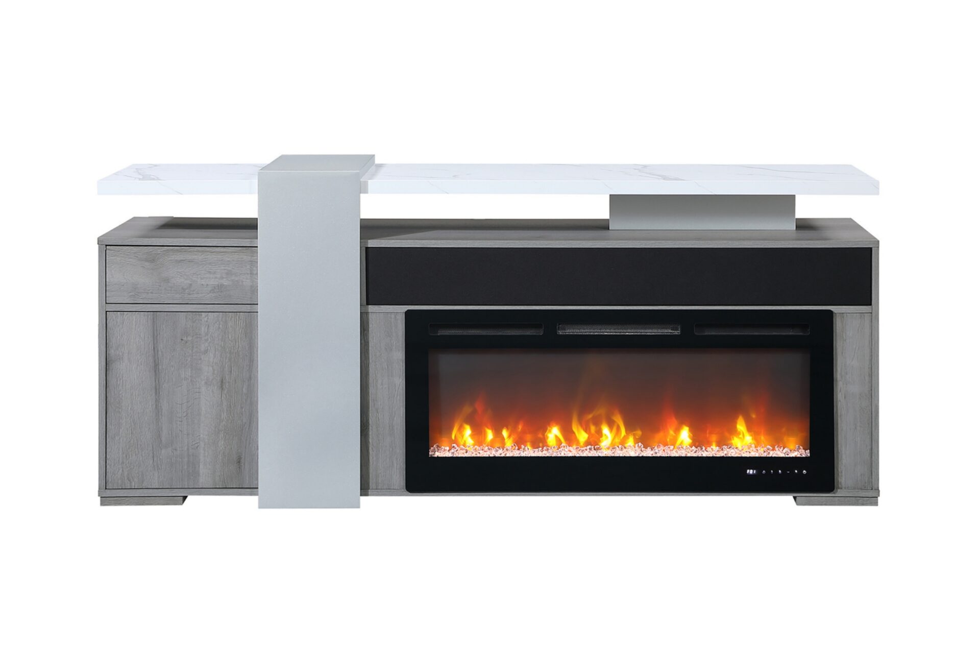 ZORO GREY 76" ENTERTAINMENT UNIT WITH BLUETOOTH SPEAKER – Image 3