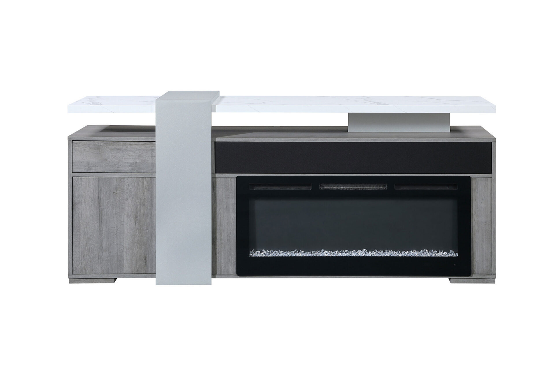 ZORO GREY 76" ENTERTAINMENT UNIT WITH BLUETOOTH SPEAKER – Image 4