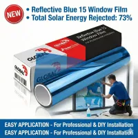 Reflective Blue 15 Window Film | Solar Control & Daytime Privacy – Image 2