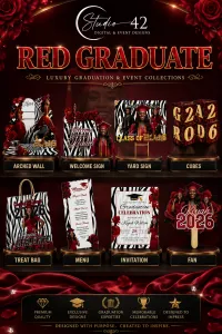 Red Graduation 9-pc. Bundle (DIGITAL DOWNLOAD) – Image 1