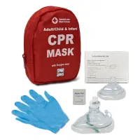 Adult/Child CPR Mask with O2 Inlet and Infant CPR Mask (Soft Case) – Image 1