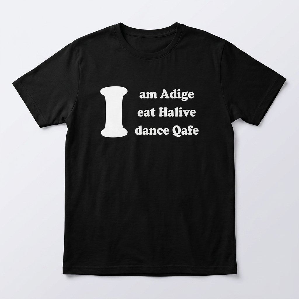 T-Shirt – Circassian Cultural – I Am Adigha / I Eat Haliva, M