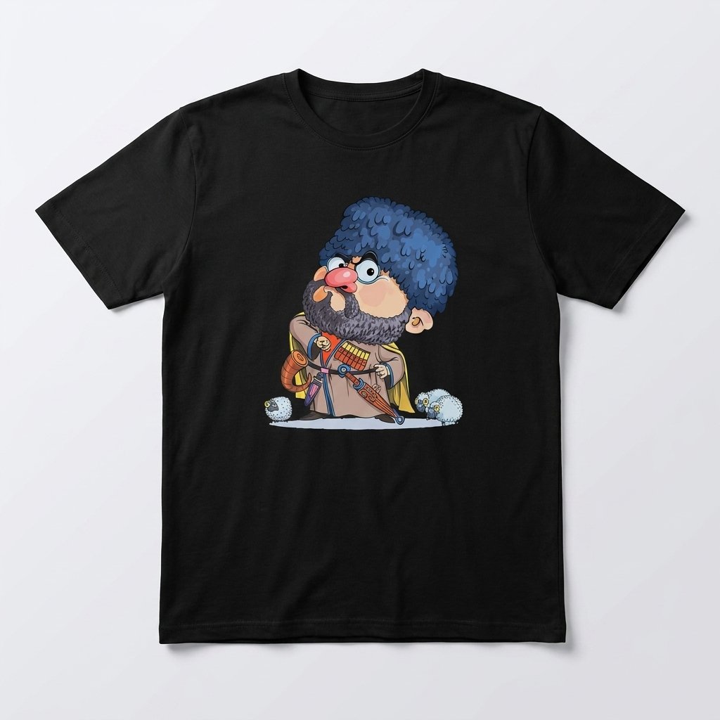 T-Shirt – Circassian Cultural – T'hameda Cartoon, S