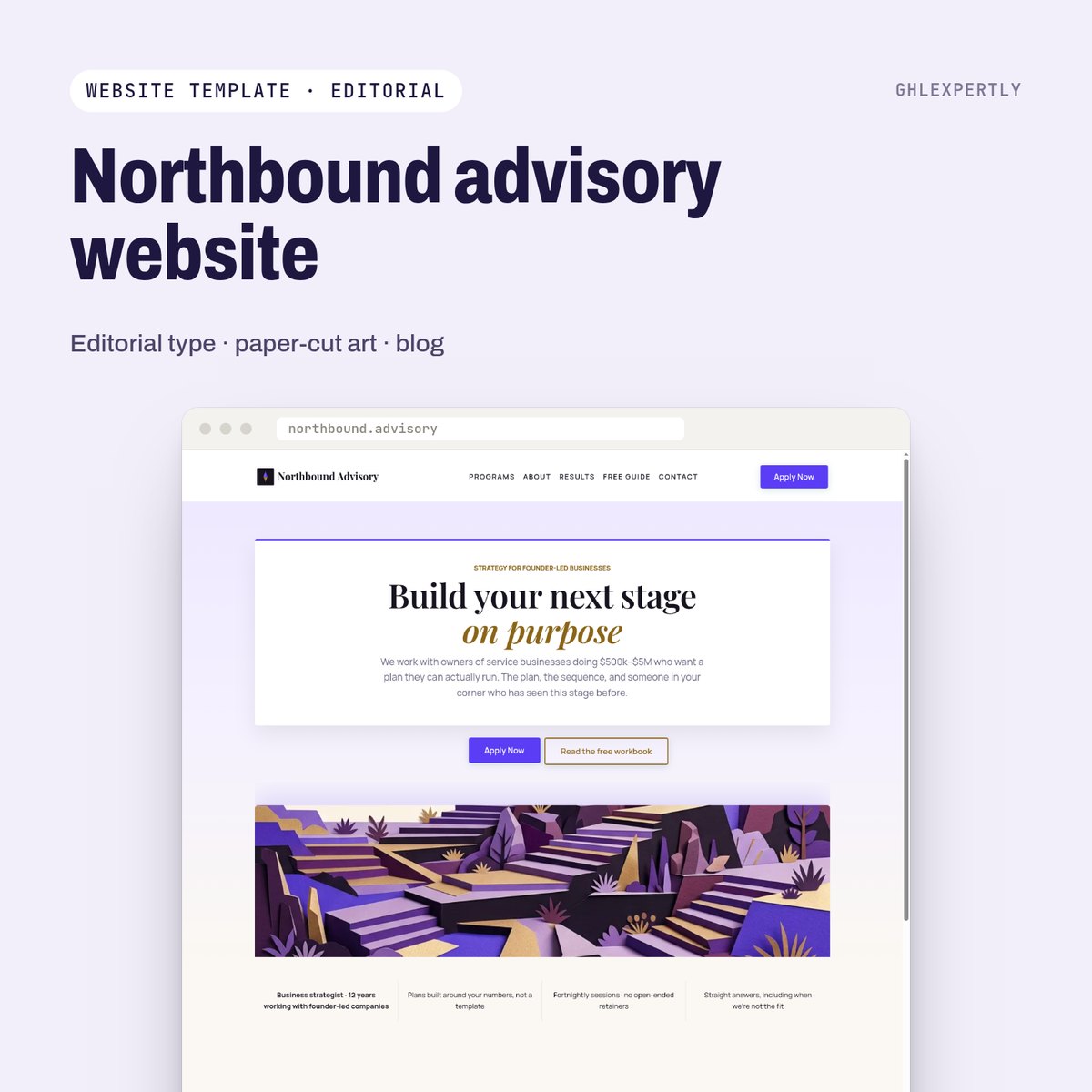 Northbound Advisory Website – Image 1