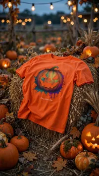 Spraypaint Jack O'Lantern T-Shirt – Image 83
