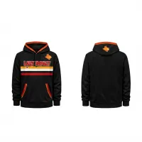 GH-02 Girls long Sleeve Hoodie Black  – Image 1