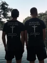 Dead To Sin, Alive in Him Distressed Tee – Image 4