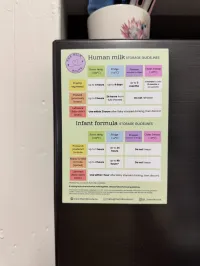 Human Milk and Infant Formula Storage Guidelines fridge magnet – Image 5
