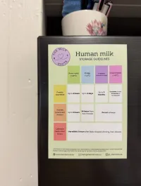 Human Milk Storage Guidelines fridge magnet – Image 2