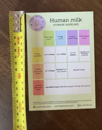 Human Milk Storage Guidelines fridge magnet – Image 3