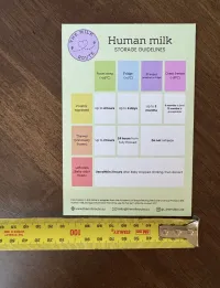 Human Milk Storage Guidelines fridge magnet – Image 4
