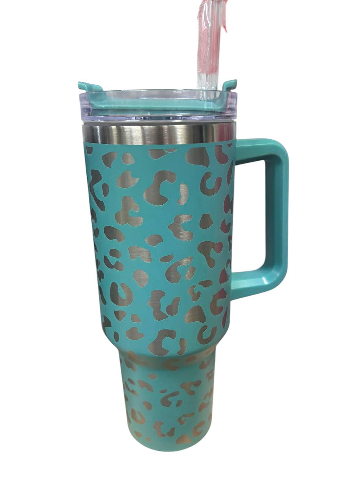 Cheetah Tumbler – Teal