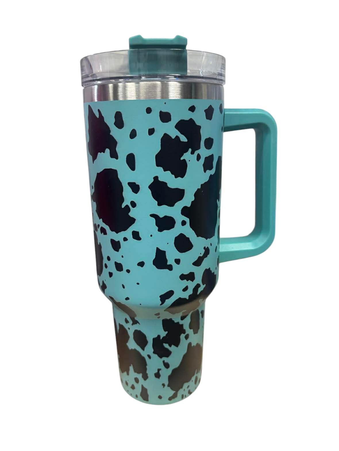 Cow Tumbler  – Teal
