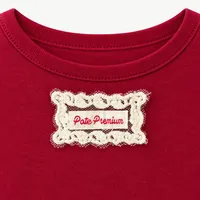Burgundy Gingham Tiered Dress – Image 2