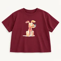 Burgundy Puppy Tee – Image 1