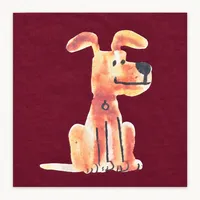 Burgundy Puppy Tee – Image 3