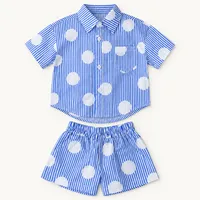 Blue Stripe Polka Dot Shirt & Shorts Set – AU 1-2 (90)
