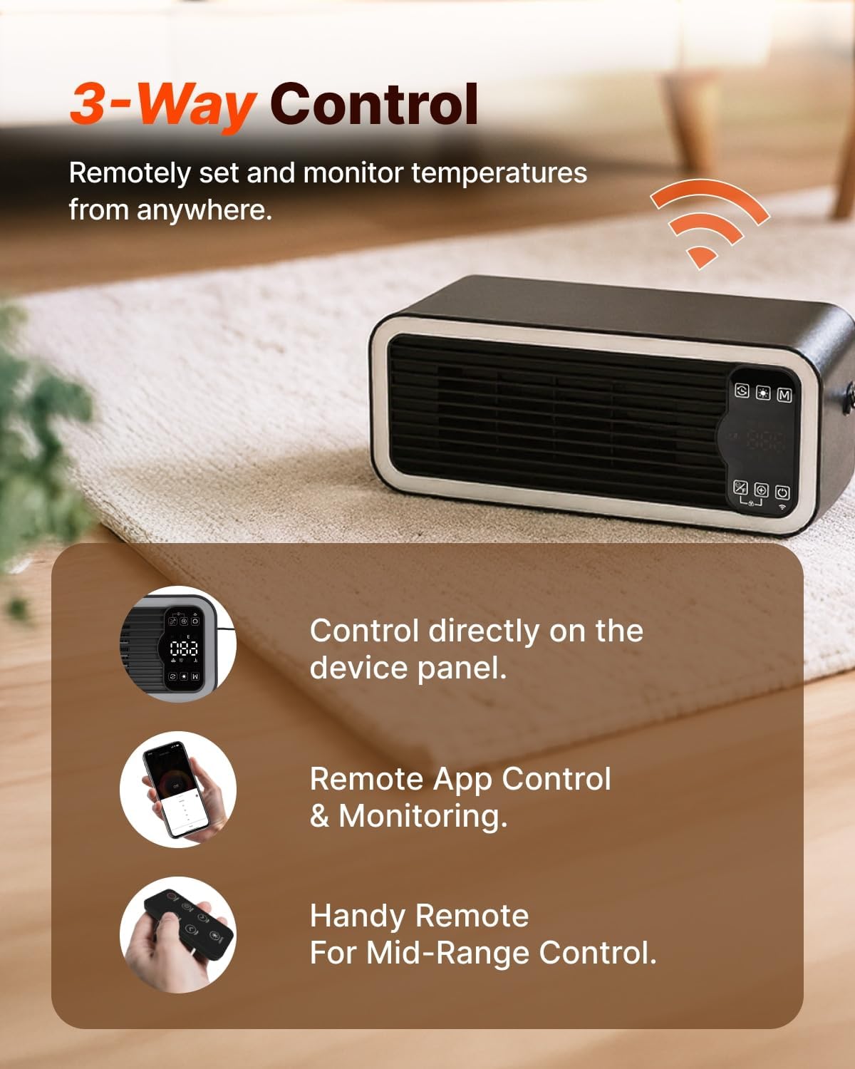 1200W Pet Heater with Smart Control - Safe & Quiet Heating for DFW, North & East Texas – Image 2